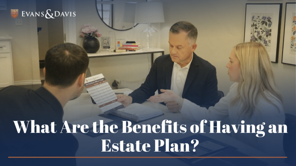 an attorney walking a couple through the benefits of having an Estate Plan