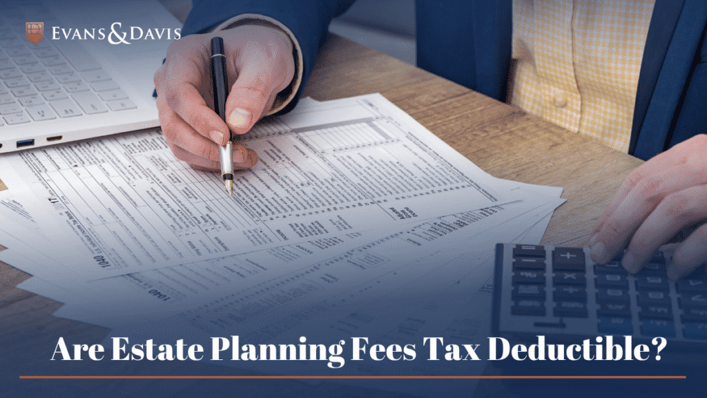 an attorney calculating estate planning fees