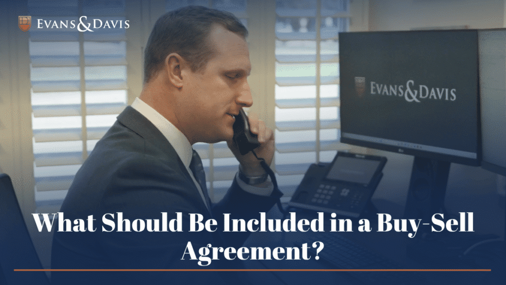 an attorney talking through what should be included in a buy-sell agreement