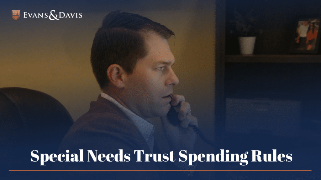 an attorney talking about special needs trust spending rules