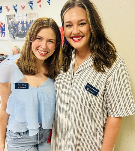 Katie Cheap and Taylor Newcomb at 4th of July party