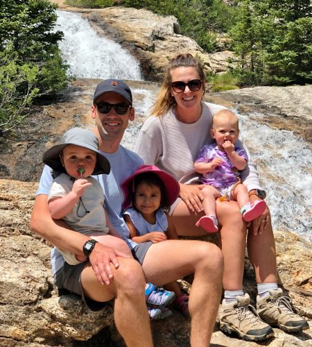 Kendall bday pic in mountains with waterfall