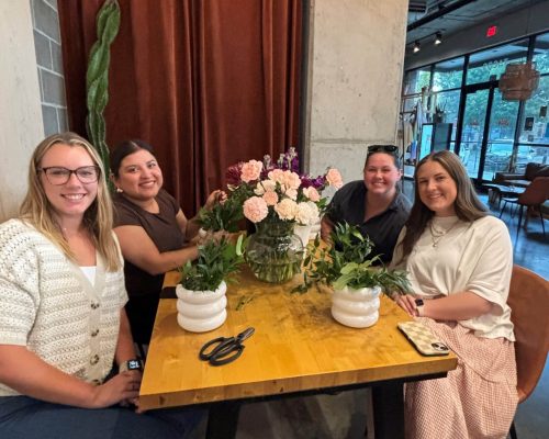 Bouquet Making event at Evans & Davis