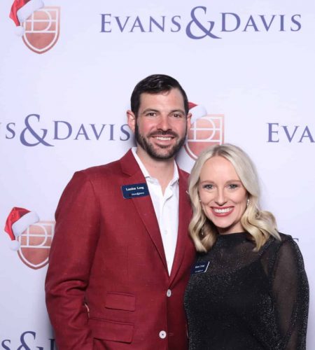 Landon and Wife at Christmas Party