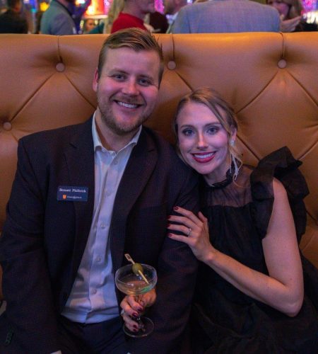 Lauren and Bennett at Christmas Party