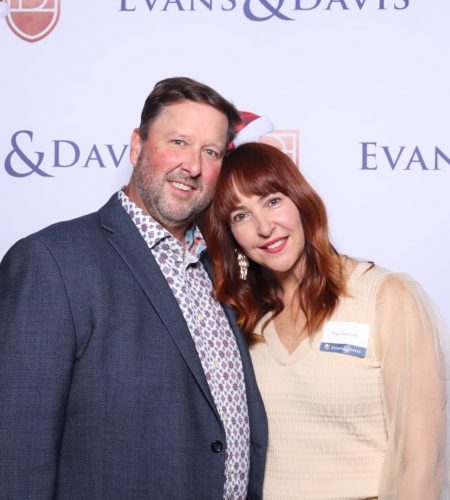 Risa and husband at Christmas Party