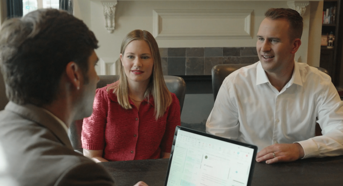 Kendall P. Mayes meeting with clients