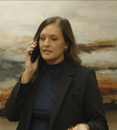 Taylor Newcomb on the phone